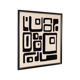 Obraz SHANITA 105x105cm Biały/Czarny