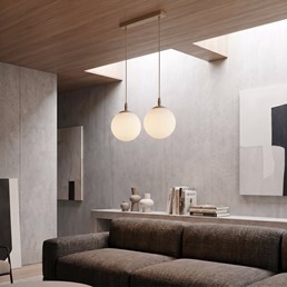 Lampa Wisząca COSMO 2 Beżowy/Opal