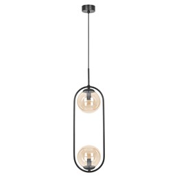 Lampa Wisząca VENTA K-5121 Czarny/Bursztynowy