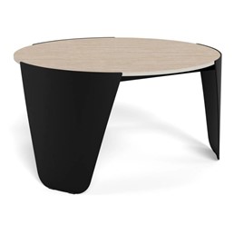 Stolik ALTEA fi80 Beżowy/Czarny