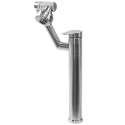 Bateria Umywalkowa Wysoka PACO Nikiel Szczotkowany