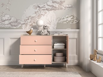 Komoda MEVEL 05 Beżowy/Róż