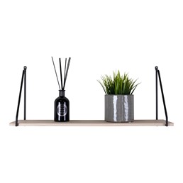 Półka Ścienna ARNHEM 65cm Czarny/Naturalny