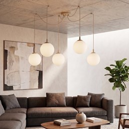 Lampa Wisząca GIGI 5 Beżowy/Opal