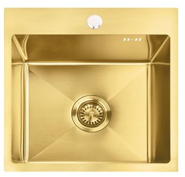 Zlewozmywak Stalowy LEO 40 Złoty Szczotkowany