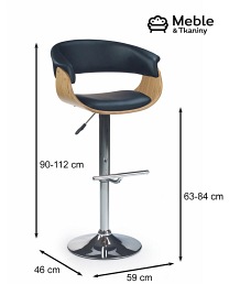 H45 hoker jasny dąb/czarny