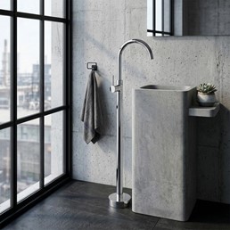 Bateria Umywalkowa Podłogowa LUNGO Chrom