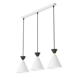Lampa Wisząca KLEVER 3 Biały/Czarny