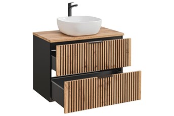 Zestaw Mebli Łazienkowych XIL B UN.6252 80cm Czarny/Wotan