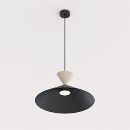 Lampa Wisząca RALF 1M Czarny/Beżowy