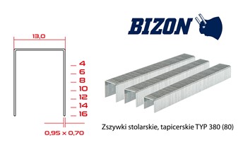 Zszywki Tapicerskie Bizon 380/08 24000 szt.