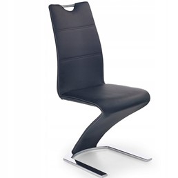 Krzesło K188 Chrom/Czarny Ekoskóra