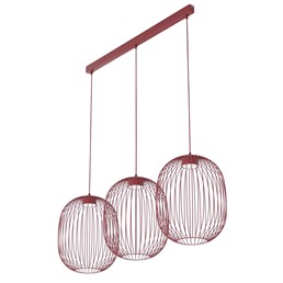 Lampa Wisząca MANTRA 3 Burgundowy
