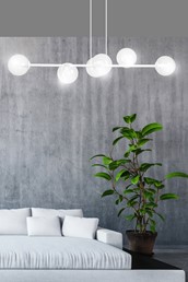 Lampa Wisząca ROSSI 6 Biały/Transparentny