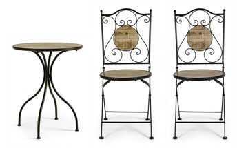 Zestaw Ogrodowych KANSAS Brązowy/Czarny