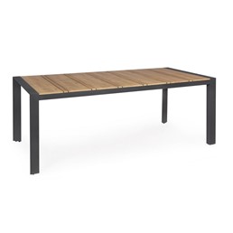 Stół Ogrodowy ELIAS 198x100cm Naturalny/Czarny