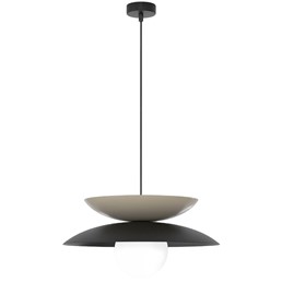 Lampa Wisząca NAGOYA 1 Czarny/Beżowy