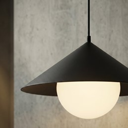 Lampa Wisząca MONO 1S Czarny/Opal