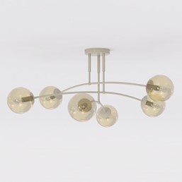 Lampa Sufitowa PREGOS 6 Beżowy/Miodowy