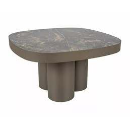 Ława STELLA B 75x75cm Czarny Połysk/Miedziany