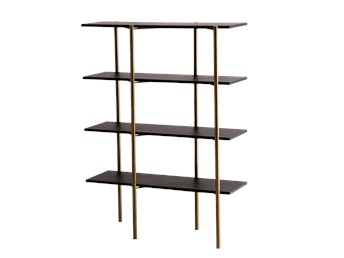 Regał Rave Basic 110x35 Czarny/Złoty