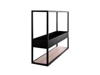 Regał Wiszący Herbarium 100x25x71 Dąb/Czarny