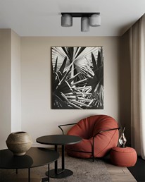 Lampa Sufitowa INGA K-5636 Grafitowy/Czarny