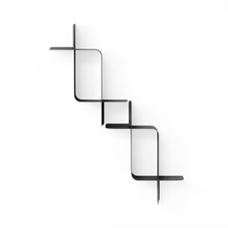 Zestaw Dwóch Półek Ściennych MONTAGE Czarny