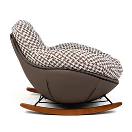 Fotel Bujany FATTY Brązowa Pepitka