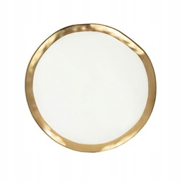 Talerz BELL 26 cm Biały/Złoty