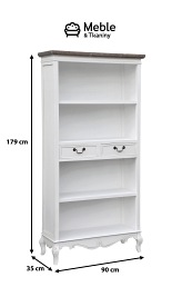 Regał Rimini White 02 35x90x179 Biały