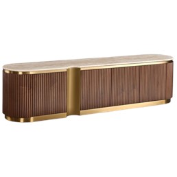 Komoda RTV STILIG ST916D Orzech/Złoty