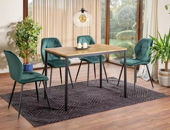 Stół CITY 110x75 Dąb Artisan/Czarny