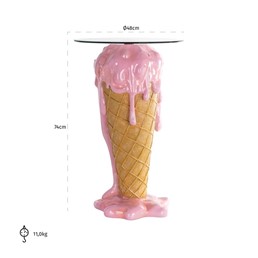 Stolik Kawowy ICE 48 Róźowy