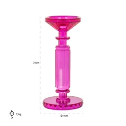 Świecznik POPPY Różowy