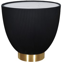 Stolik MODIG M69 fi47 Czarny/Biały/Złoty