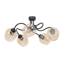 Lampa Sufitowa DIUNA K-5191 Czarny/Bursztynowy