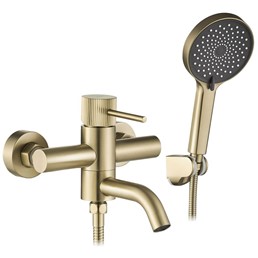 Bateria Wannowa LUNGO STRIPE Złoty Szczotkowany