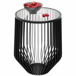 Stolik CORINNE Fi40cm Czarny