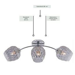 Żyrandol JUDITTA 3 Chromowany