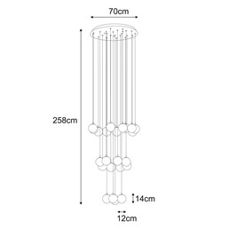 Lampa Wisząca ASPEN KP-32 Biały/Czarny