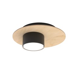 Lampa Sufitowa PIXO 1 WOOD Czarny/Dąb