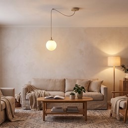 Lampa Wisząca GIGI 1 Beżowy/Opal