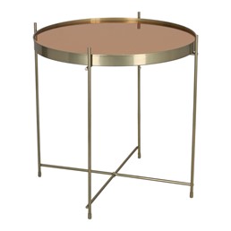 Stolik Kawowy VENEZIA Fi48cm Złoty Outlet