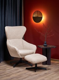 Fotel Wypoczynkowy FREDY z Podnóżkiem Jasny Beżowy