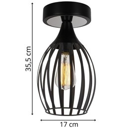 Lampa Wisząca Plafon BLANCO 1P Czarny