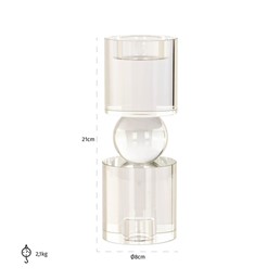 Świecznik ZAHRA Transparentny