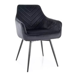 Krzesło SERVIO Velvet Czarny Mat