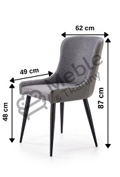 Krzesło K333 Jasny Popiel/Ciemny Popiel