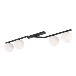 Lampa Sufitowa NATON 4 Czarny/Opal